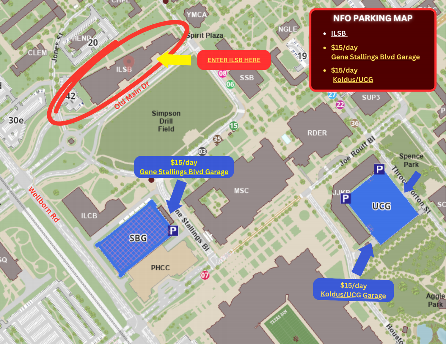 NFO parking map